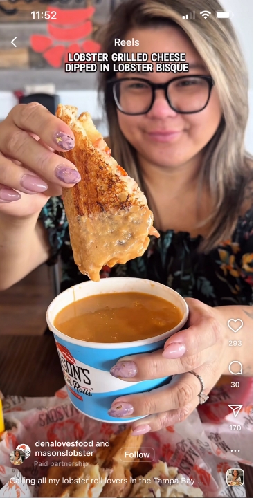 Masons influencer screenshot